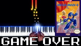 Mega Man 4 (NES) - Game Over - Piano|Synthesia