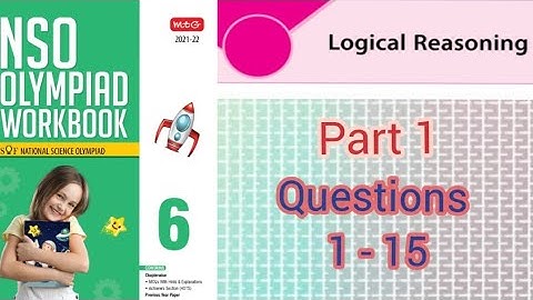 NSO Olympiad Workbook Chapter Logical Reasoning Part 1 for class 6