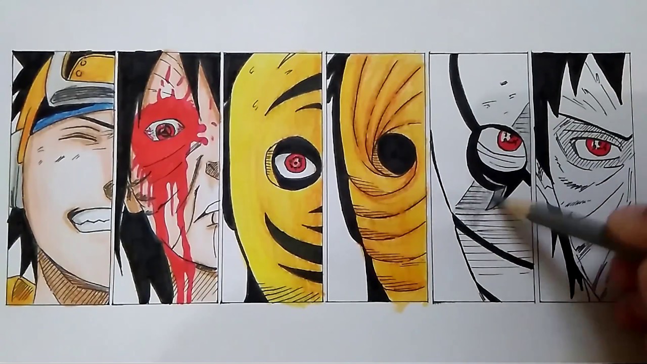 Draw Obito Uchiha Evolution - Naruto Shippūden @ Cara Menggambar evolusi Ob...