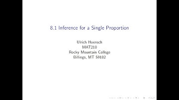 Inference for a Single Proportion