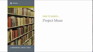 How to Search Project Muse