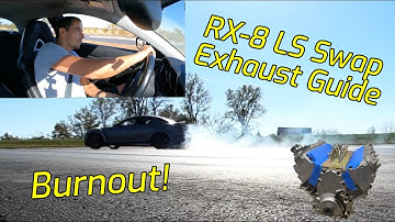 How I got an exhaust to fit in LS swapped RX-8 Bonus fun with burnouts & attempted drifting!