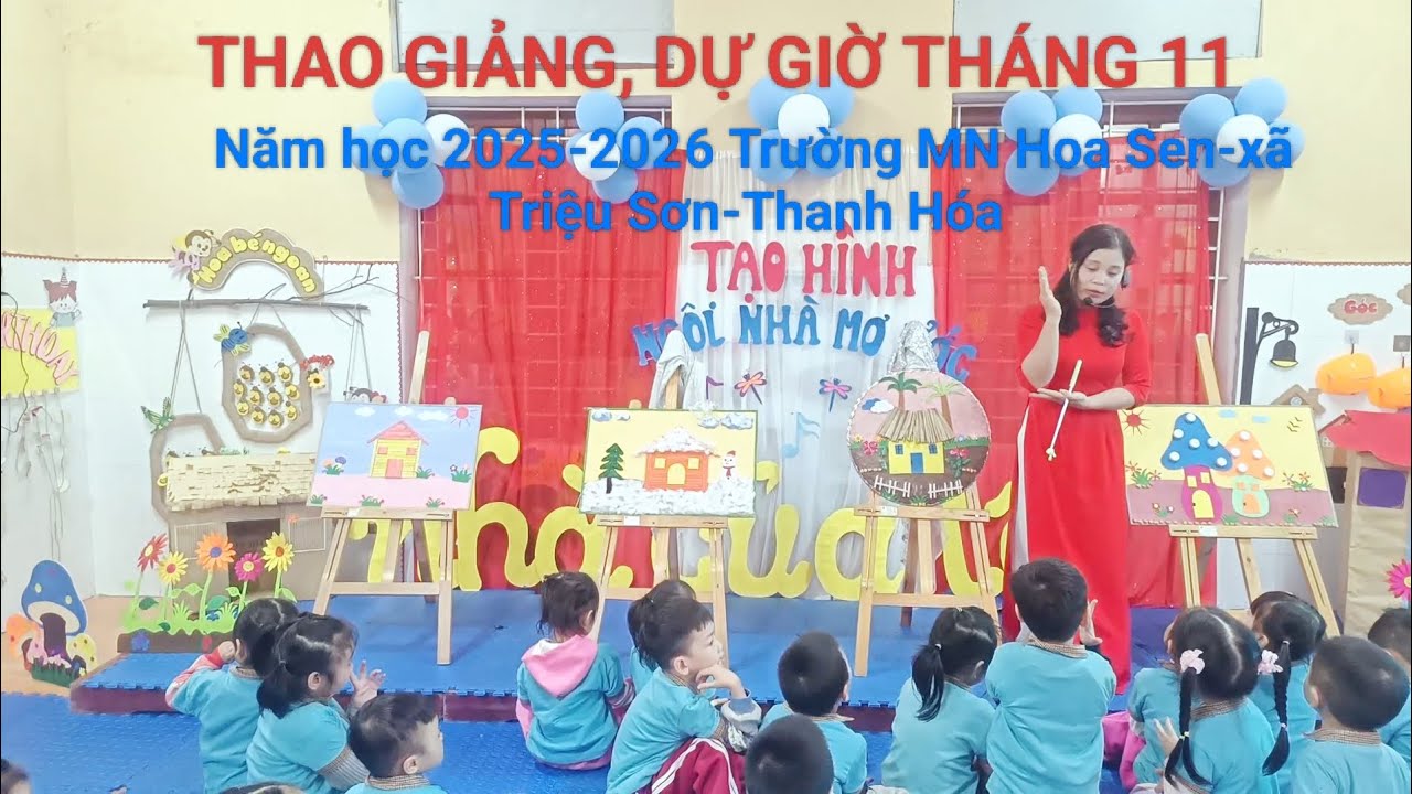 Tạo hình ngôi nhà bằng các nguyên vật liệu khác nhau; GV: Ng Thị Lệ-MN Hoa Sen-Triệu Sơn-Thanh Hóa