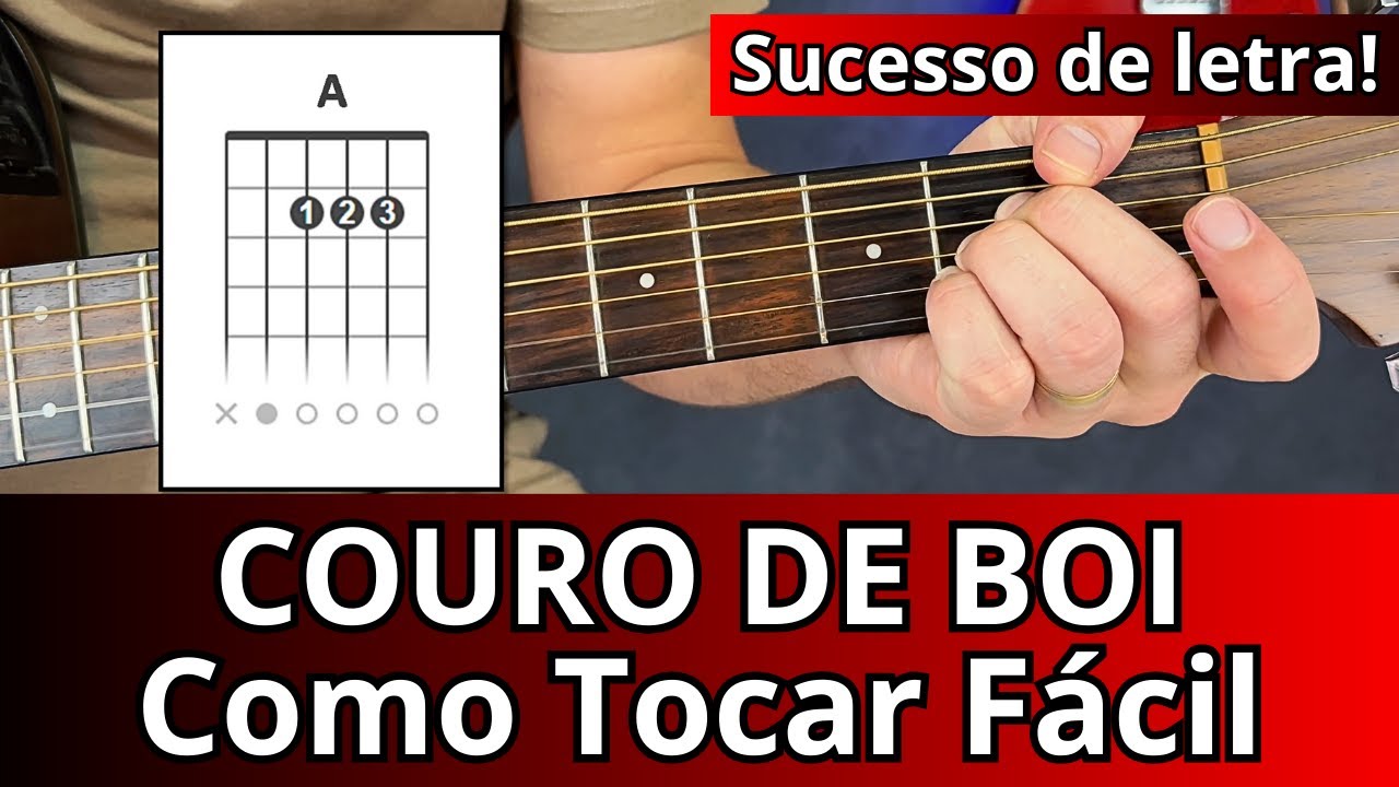 Como Tocar COURO DE BOI (Aula de Violão Fácil) Sérgio Reis