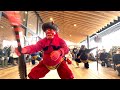 【本成寺の鬼踊りが出張公演】「節分」の2月3日に新潟県三条市・法華宗陣門流総本山「本成寺」で行われる節分会の鬼踊りを前に一足早く道の駅庭園の郷保内で出張公演 #鬼 #節分 #鬼踊り #法華宗
