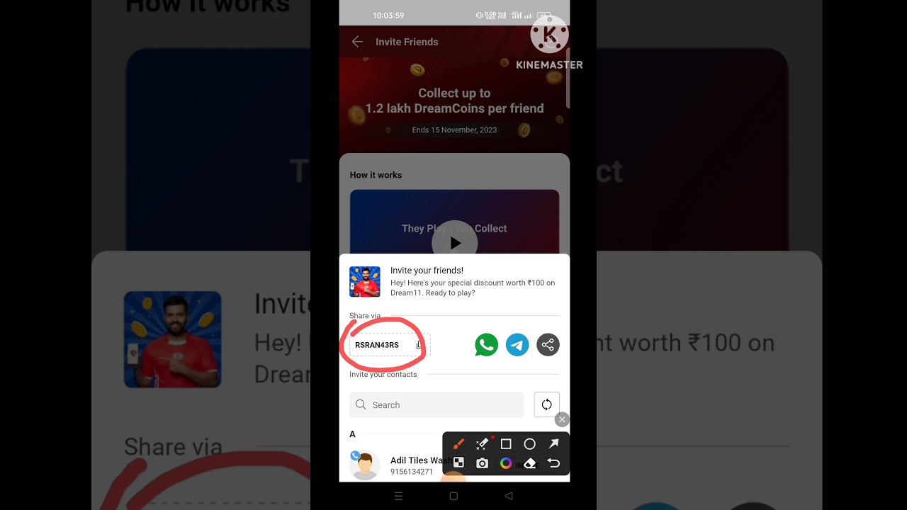 Dream11 Invite Code And Rs.100 Bonus 
