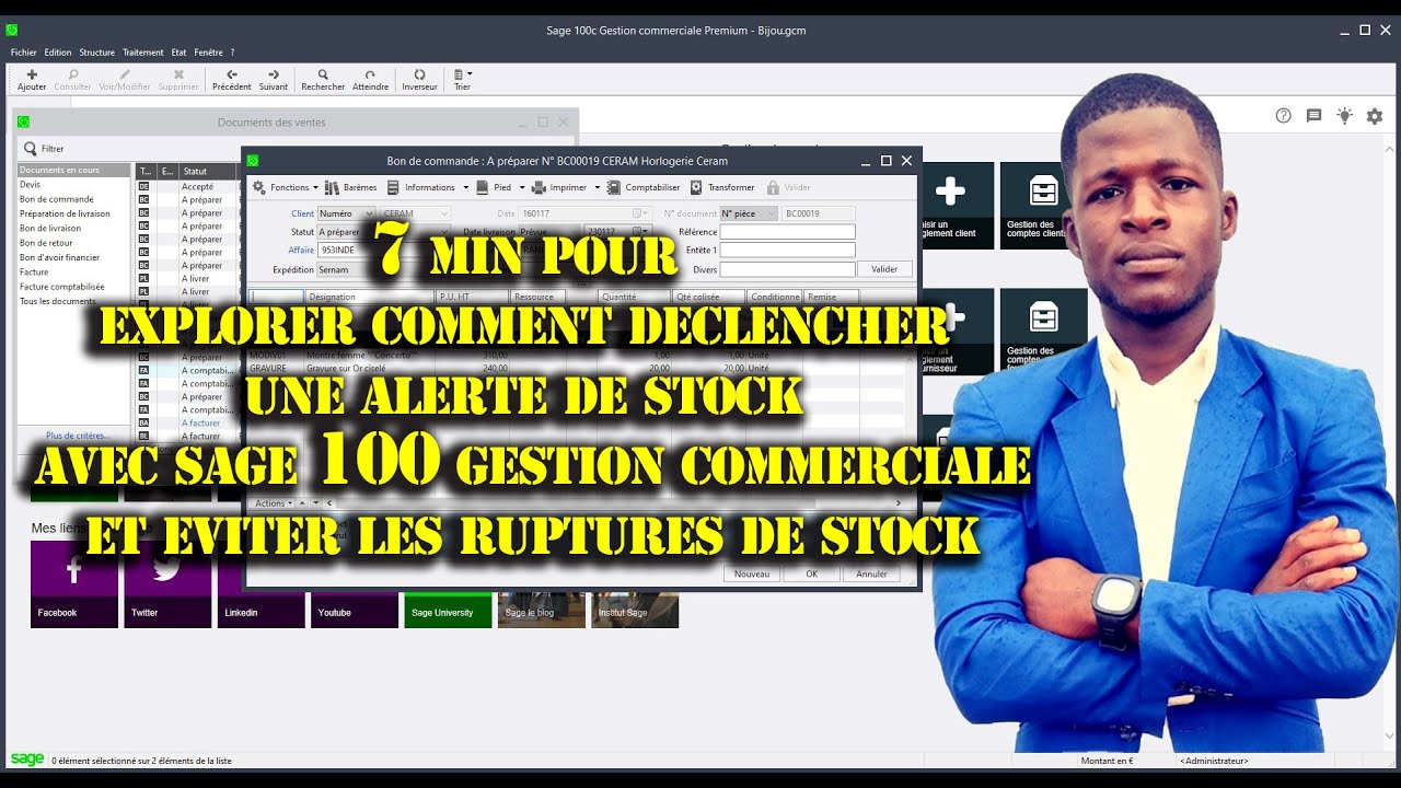 Module 17 2 Comment déclencher une alerte de stock - YouTube