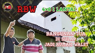 Rumah tua sudah lama kosong, di sulap menjadi rumah burung walet 1 Lantai. cuman tambah menara jos👍