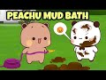 Peachu mud bath  peach goma  bubu dudu  panda bear cats  kittensisland
