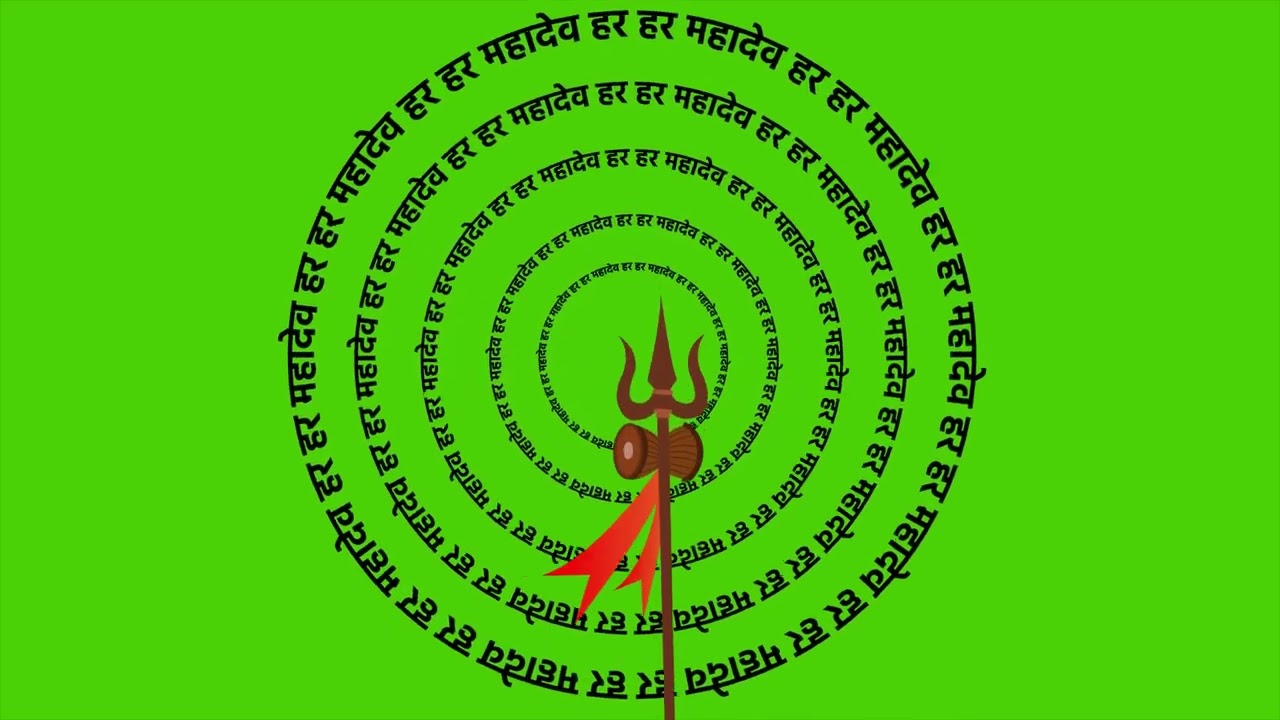 4k ulta hd Shivratri Green screen | shivratri animation video | trishul green screen