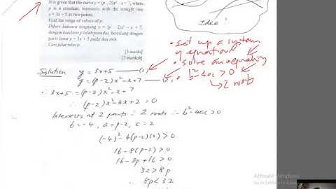 SPM Add Maths 2018 Question 20 Fully Worked Solutions