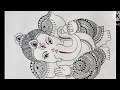 Ganesha mandala art how to draw a beautiful detailed mandala art of ganpati bappa ganesha drawing