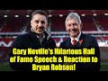 Gary Neville's Hilarious Hall of Fame Speech & Reaction to Bryan Robson!