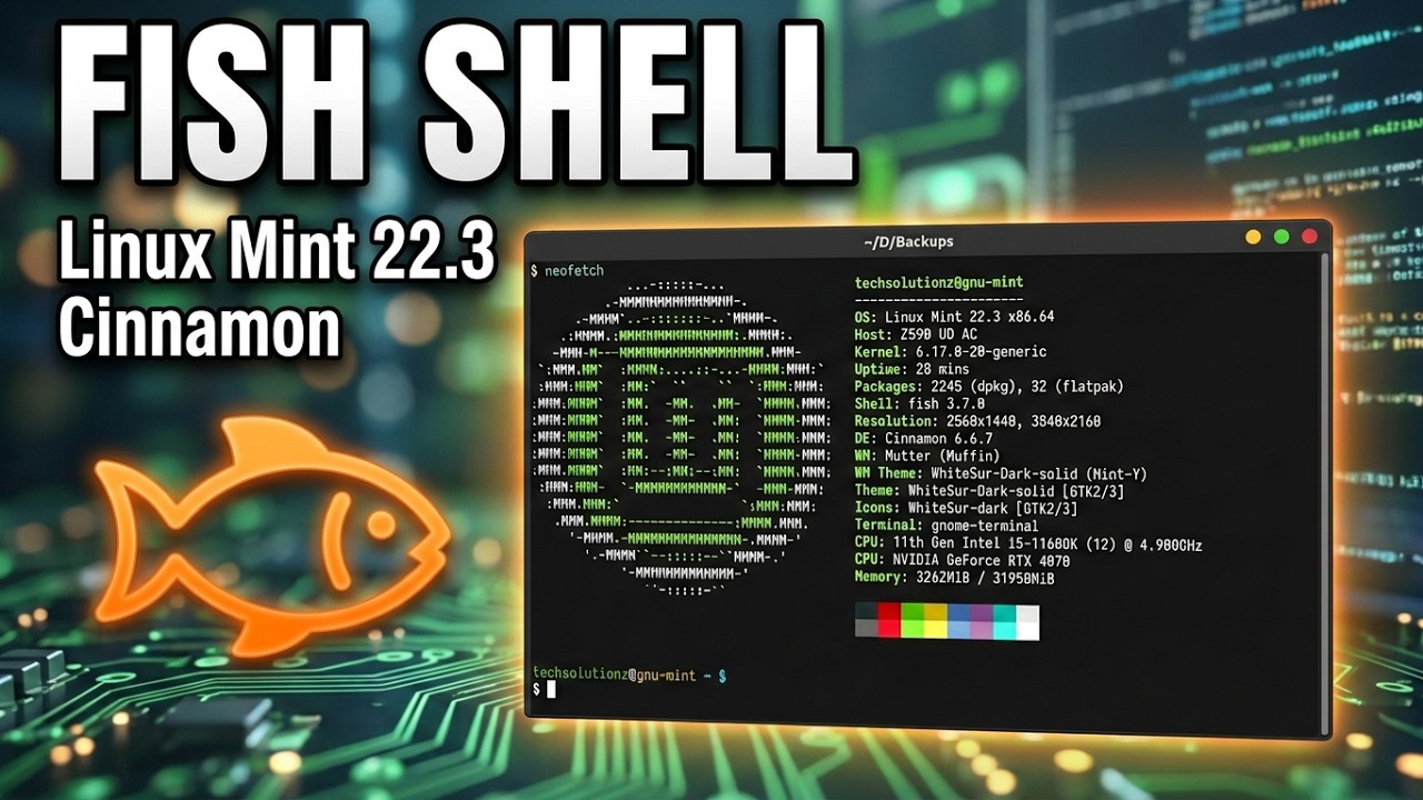 Stop Using Boring bash Terminal! Install Fish Shell on Linux Mint 22.3 ...