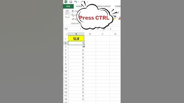 Auto-Fill Serial Numbers in Excel Using Ctrl + Drag: Quick Tutorial#excel