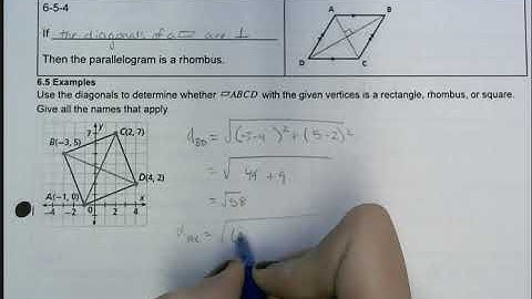 Geometry: 6.5 Conditions of Special Parallelograms