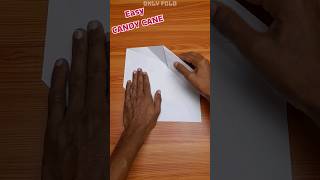 No Glue! Easy Paper Candy Cane | How to Make Origami Candy Cane #shorts #paperfolding