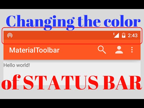 CHANGING THE COLOR OF THE STATUS BAR (Android Development)