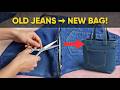 Old Jeans to Stylish Denim Bag in Minutes!