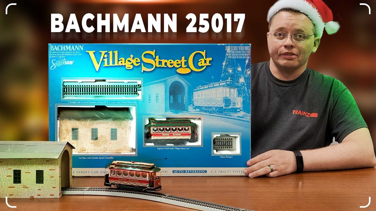 Trainz Reviews: Bachmann 25017 On30 Christmas Village Streetcar – Holiday Train Magic
