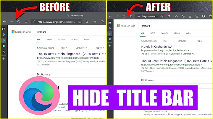 HOW TO HIDE TITLE BAR IN VERTICAL TAB MODE |  Microsoft Edge Browser Tips | Windows 10 Explore
