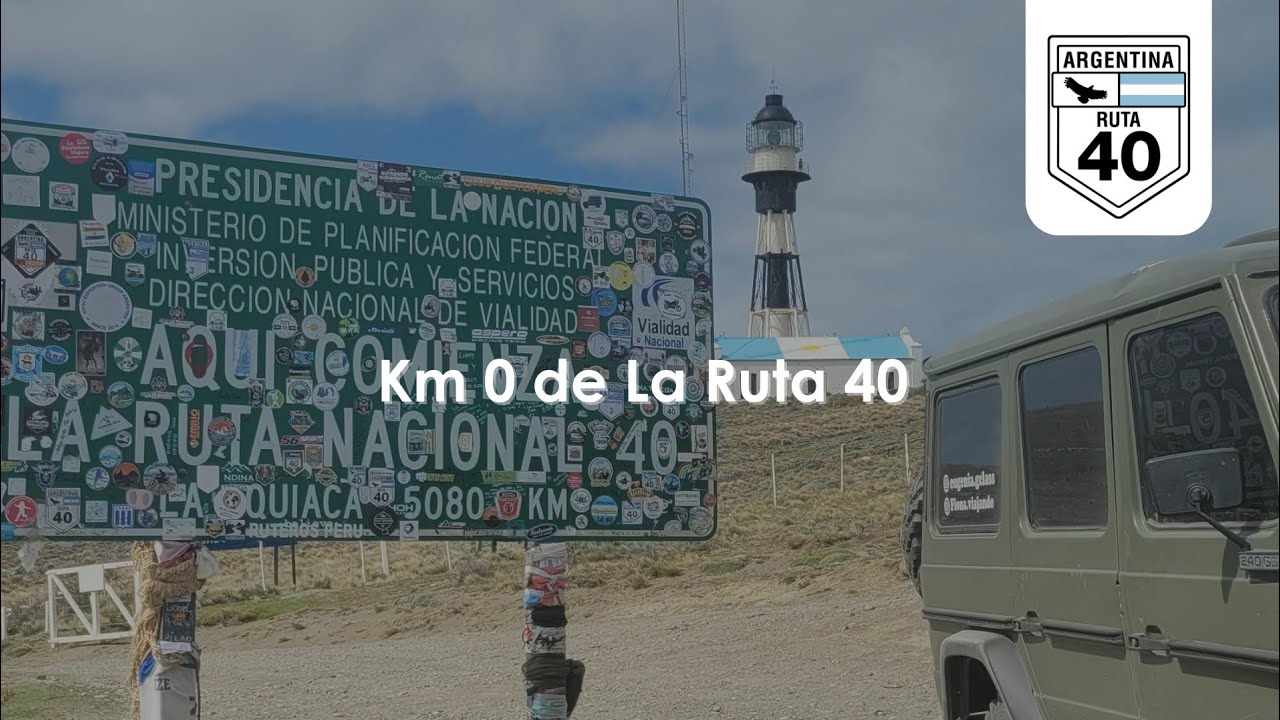 Fin de la Ruta 3 y km 0 de la Ruta 40 | Desde #puertosanjulian a # ...