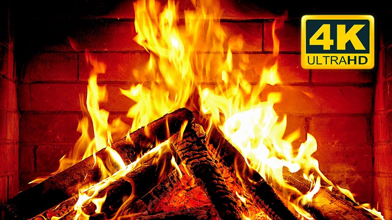 🔥 Cozy Fireplace 4K (12 HOURS). Fireplace with Crackling Fire Sounds. Fireplace Burning 4K