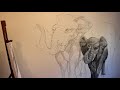Рисунок на стене - Слоны 10
