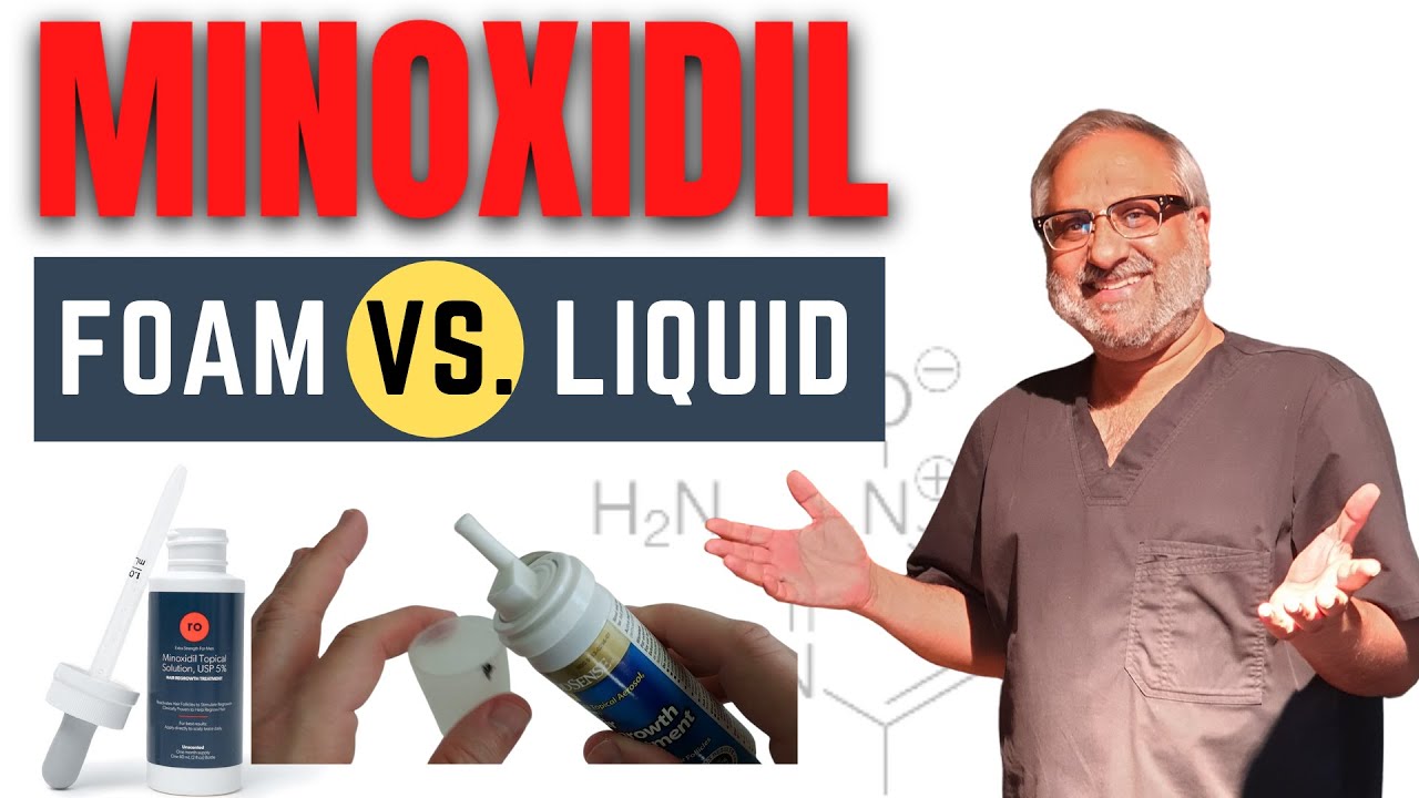 Foam Vs. Liquid Minoxidil | Is Minoxidil foam better ? Dr Bhatti explains -