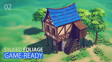 🌿 Game Ready Low Poly Grass & Flowers (PART 02) 3d Game Foliage in Blender 🌿 Blender to Substance