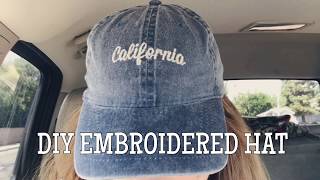 DIY  EMBROIDERED HAT