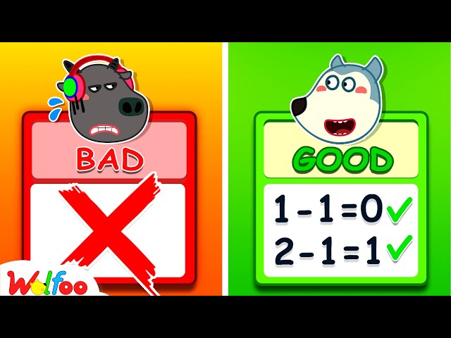 Good Student vs Bad Student - Study Hard with Wolfoo! - Educational Video for Kids | Wolfoo Channel class=