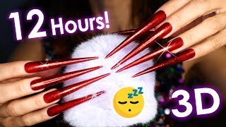 12 Hours of Pure 3D Head Massage &amp; Scratching to Make You SLEEP All Night Long 😴 No Talking ASMR