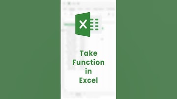 TAKE Function in Excel (Learn in 25 Seconds)  #shorts #excel #exceltricks