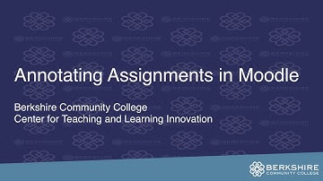 Annotating Assignments in Moodle