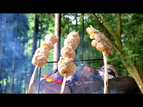 夏真っ盛りのソロキャンプ【テント無しのタープ泊】