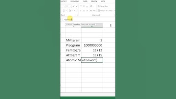 Convert Milligram into Atomic Mass Unit in Microsoft Excel #msexcel #atomicmass #excel #shorts