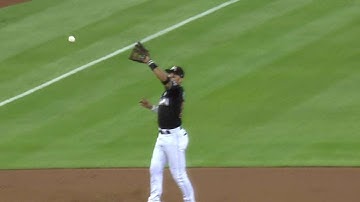 CHC@MIA: Prado makes a nice jumping snag at third