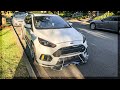 Focus RS Front Splitter Gets Absolutely Demolished by Some Dude's Blown Tire...