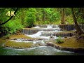 【4K】Beautiful &amp; small waterfall, TV Background,  Relaxing Water Sound, White Noise for Sleep, Study