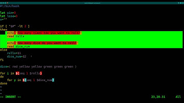 BASH  Toss Up Dice Game Simulator - Linux - Shell Script