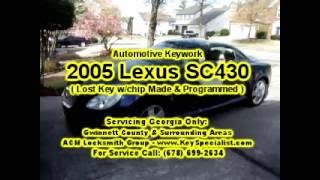 2005 Lexus SC430 - Make Lost Key Replacement & Chip Programming!