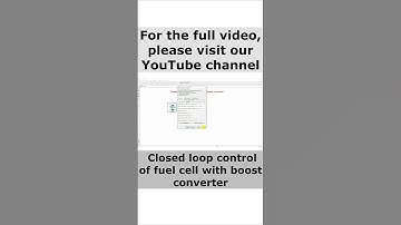Fuel cell | Closed loop control of fuel cell with boost converter