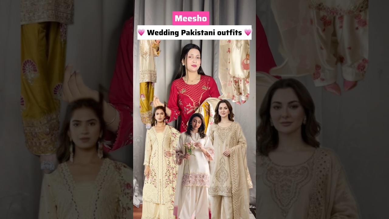 Pakistani wedding guest outfit ✨#meesho #meeshofinds #viral #wedding #outfit #haul #shorts #viral