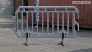 Famous Ultra Tough Plastic Crowd Control Barrier - Start Barricade - Crash Test Profile