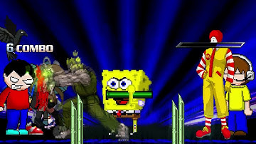 AN Mugen Request #1311: Spongebob, RareAkuma, Matias, Sonic VS DarkDonald, James, Misuzu, Gumball