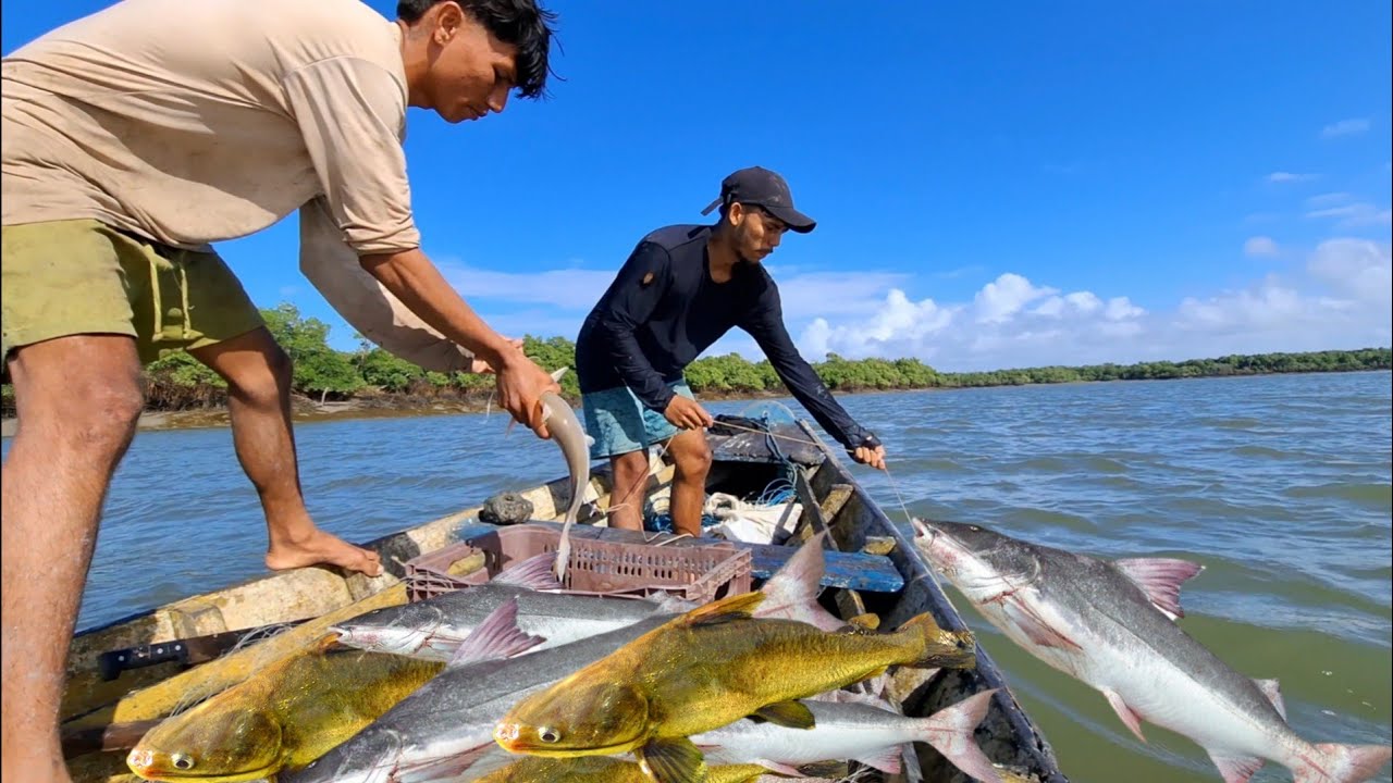 Pescaria de RABADELÃO aqui tem FARTURA veja A QUANTIDADE de  PEIXE que PEGAMOS