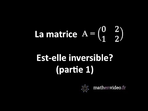 Vidéo: Est-ce que seules les matrices carrées ont des inverses ?