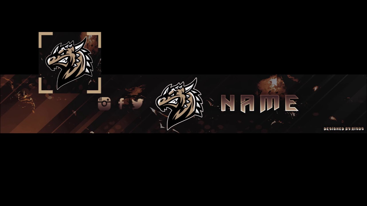 * New 2017 * Free Logo–Banner Template ... 🐉 Dragon 🐉 Mascot Logo ...