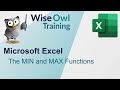 Excel - The MIN and MAX Functions